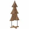 Sapin de Noël avec support Marron 151 cm Bois de teck solide 512809512809