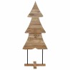 Sapin de Noël avec support Marron 151 cm Bois de teck solide 512809512809
