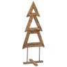 Sapin de Noël avec support Marron 90 cm Bois de teck solide 512810512810