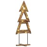 Sapin de Noël avec support Marron 90 cm Bois de teck solide 512810512810