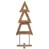 Sapin de Noël avec support Marron 90 cm Bois de teck solide 512810512810