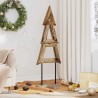Sapin de Noël avec support Marron 120 cm Bois de teck solide 512811512811