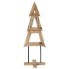 Sapin de Noël avec support Marron 120 cm Bois de teck solide 512811512811