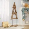 Sapin de Noël avec support Marron 120 cm Bois de teck solide 512811512811