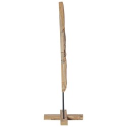Sapin de Noël avec support Marron 120 cm Bois de teck solide 512811512811