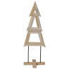 Sapin de Noël avec support Marron 120 cm Bois de teck solide 512811512811
