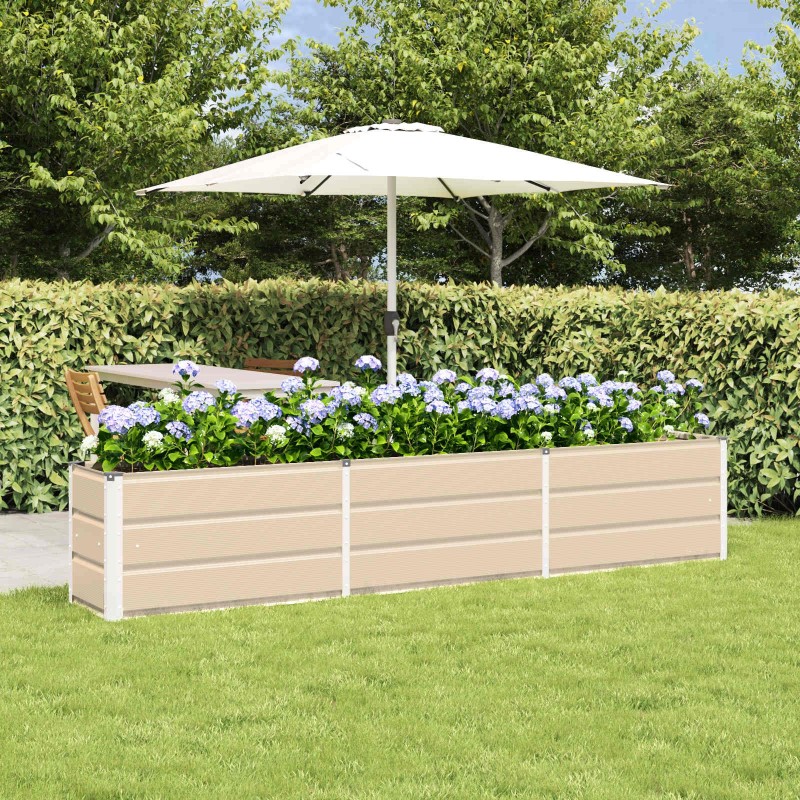 Jardinière Ivoire 240 x 40 x 45 cm Acier 512812512812
