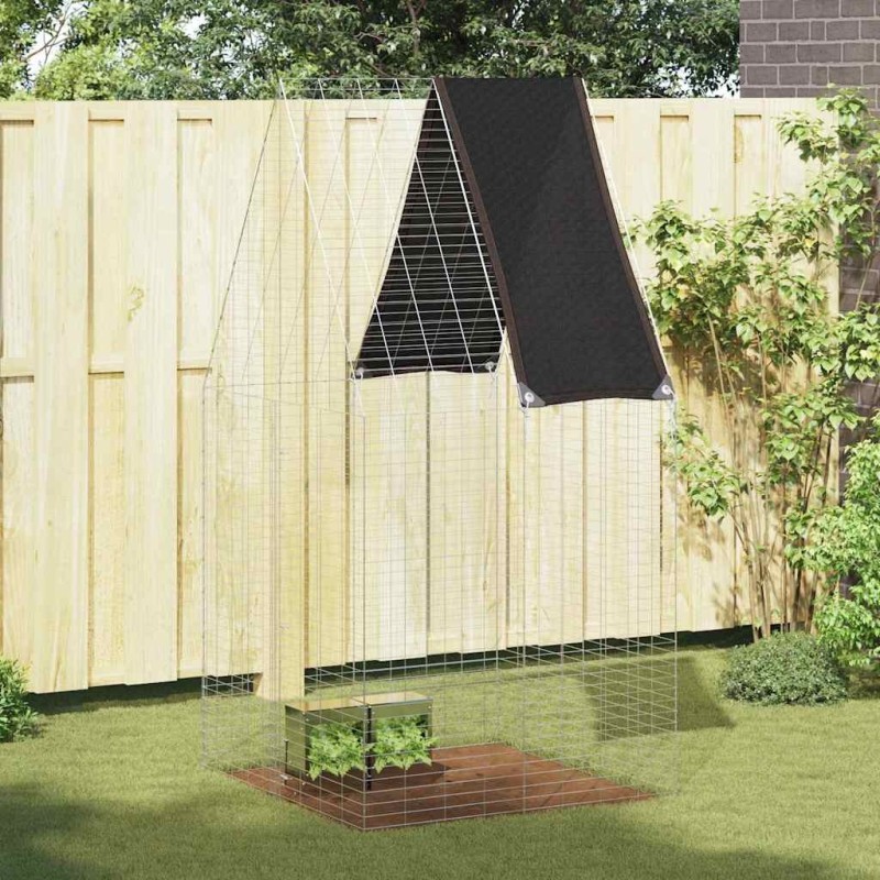 Cage pour lapins Argenté 100 x 100 x 210 cm Acier galvanisé 512818512818