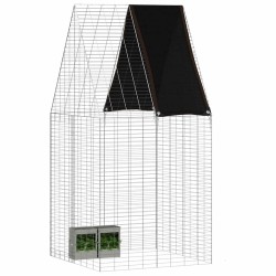 Cage pour lapins Argenté 100 x 100 x 210 cm Acier galvanisé 512818512818