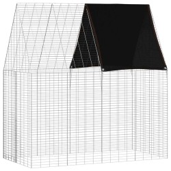 Cage pour lapins Argenté 200 x 100 x 210 cm Acier galvanisé 512821512821