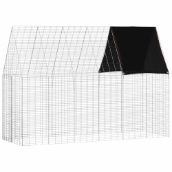Cage pour lapins Argenté 300 x 100 x 210 cm Acier galvanisé 512822512822