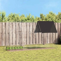 Cage pour lapins Argenté 400 x 100 x 210 cm Acier galvanisé 512823512823