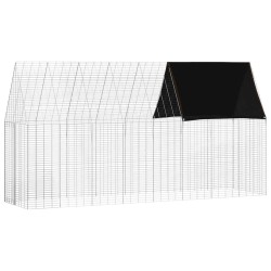 Cage pour lapins Argenté 400 x 100 x 210 cm Acier galvanisé 512823512823