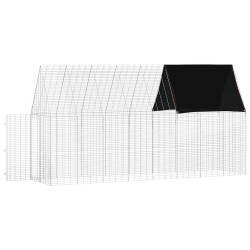 Cage pour lapins Argenté 400 x 100 x 210 cm Acier galvanisé 512823512823