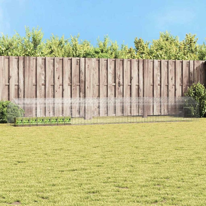 Cage pour lapins Argent 600 x 78 x 78 cm Acier galvanisé 512828512828