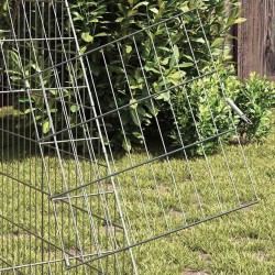 Cage pour lapins Argent 430 x 100 x 85 cm Acier galvanisé 512832512832
