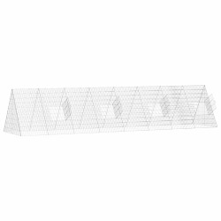 Cage pour lapins Argent 430 x 100 x 85 cm Acier galvanisé 512832512832