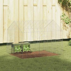 Cage pour lapins Argent 100 x 78 x 78 cm Acier galvanisé 512834512834
