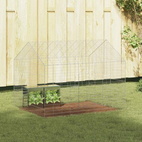 Cage pour lapins Argent 100 x 78 x 78 cm Acier galvanisé 512834512834