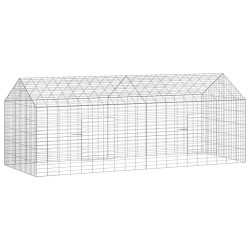 Cage pour lapins Argent 200 x 78 x 78 cm Acier galvanisé 512835512835