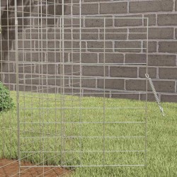 Cage pour lapins Argent 200 x 78 x 78 cm Acier galvanisé 512835512835