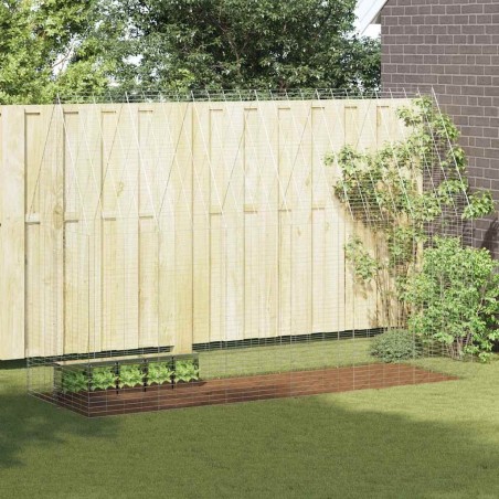 Cage pour lapins Argenté 300 x 100 x 210 cm Acier galvanisé 512836512836