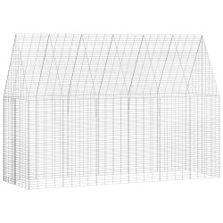 Cage pour lapins Argenté 300 x 100 x 210 cm Acier galvanisé 512836512836