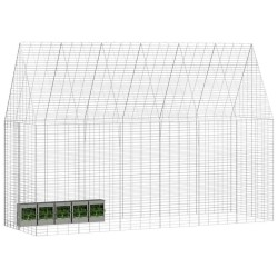 Cage pour lapins Argenté 300 x 100 x 210 cm Acier galvanisé 512836512836