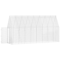 Cage pour lapins Argenté 400 x 100 x 210 cm Acier galvanisé 512837512837