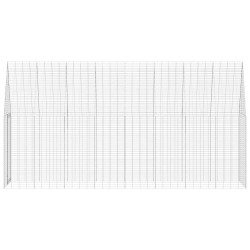Cage pour lapins Argenté 400 x 100 x 210 cm Acier galvanisé 512837512837