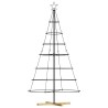 Arbre en cône de Noël avec support Noir 180,5 cm Acier 512841512841