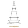 Arbre en cône de Noël avec support Noir 180,5 cm Acier 512841512841