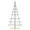 Arbre en cône de Noël avec support Noir 180,5 cm Acier 512841512841
