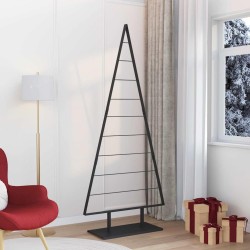 Arbre de Noël en métal avec support Noir 210 cm Acier 512844512844