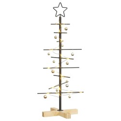 Arbre de Noël en métal Noir 89 cm Acier peint par poudre 512845512845