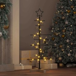Arbre de Noël en métal Noir 89 cm Acier peint par poudre 512845512845