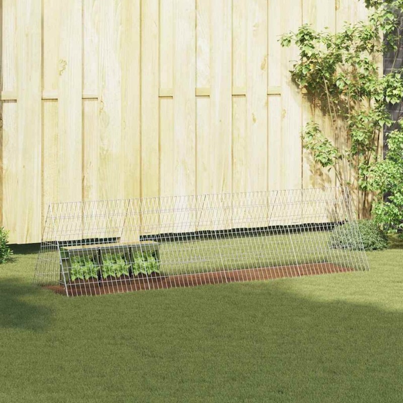 Cage pour lapins Argent 215 x 55 x 55 cm Acier galvanisé 512846512846