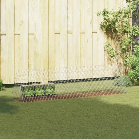 Cage pour lapins Argent 215 x 55 x 55 cm Acier galvanisé 512846512846