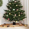Pied de Sapin de Noël 1.73 Noir 50 x 50 x 16 cm Pin massif 512847512847