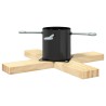 Pied de Sapin de Noël 1.73 Noir 50 x 50 x 16 cm Pin massif 512847512847