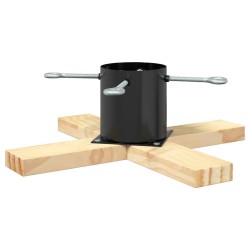 Pied de Sapin de Noël 1.73 Noir 50 x 50 x 16 cm Pin massif 512847512847
