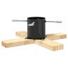 Pied de Sapin de Noël 1.73 Noir 50 x 50 x 16 cm Pin massif 512847512847