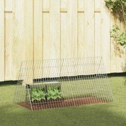 Cage pour lapins Argent 110 x 55 x 55 cm Acier galvanisé 512848512848