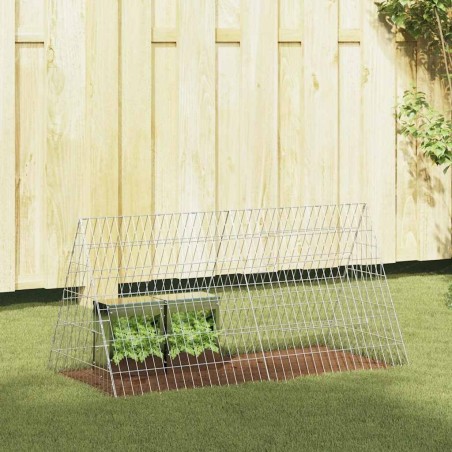 Cage pour lapins Argent 110 x 55 x 55 cm Acier galvanisé 512848512848