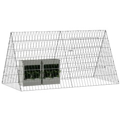 Cage pour lapins Argent 110 x 55 x 55 cm Acier galvanisé 512848512848