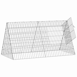 Cage pour lapins Argent 110 x 55 x 55 cm Acier galvanisé 512848512848