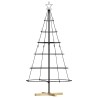Arbre en cône de Noël avec support Noir 154 cm Acier 512851512851