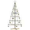 Arbre en cône de Noël avec support Noir 154 cm Acier 512851512851