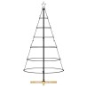 Arbre en cône de Noël avec support Noir 154 cm Acier 512851512851