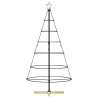 Arbre en cône de Noël avec support Noir 154 cm Acier 512851512851